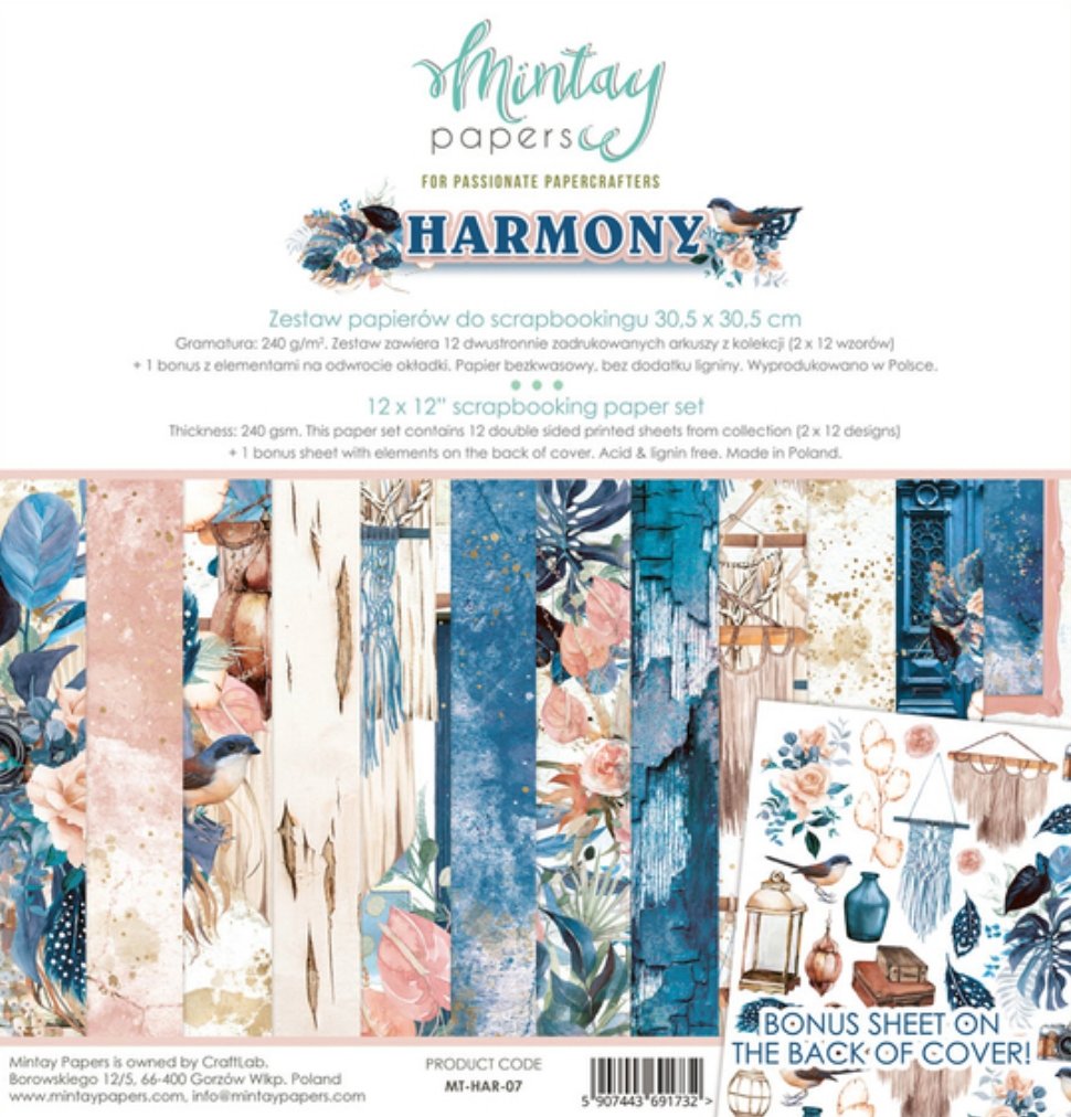 Mintay Papers - Harmony - 12x12 Scrapbook Papers Mintay