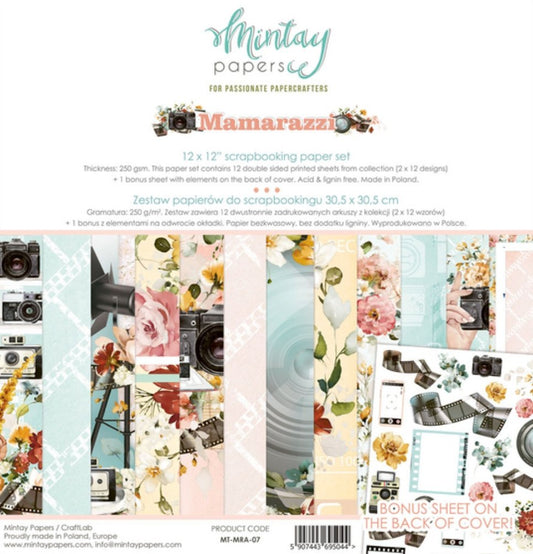 Mintay Papers - Mamarazzi - 12x12 Scrapbook Papers Mintay