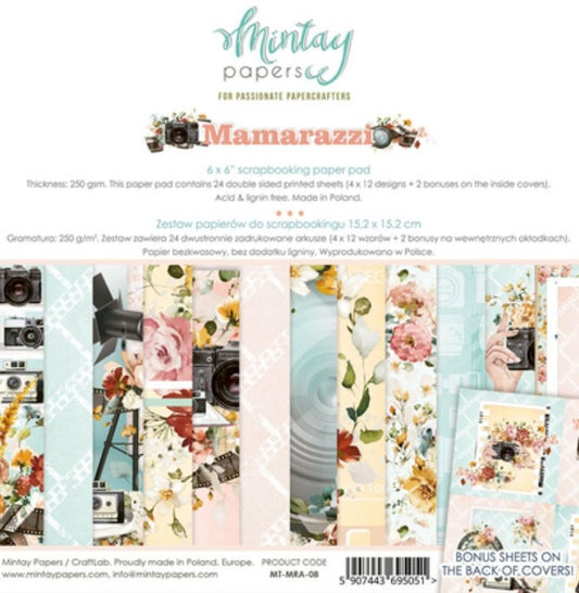 Mintay Papers - Mamarazzi - 6x6 Inch Paper Mintay