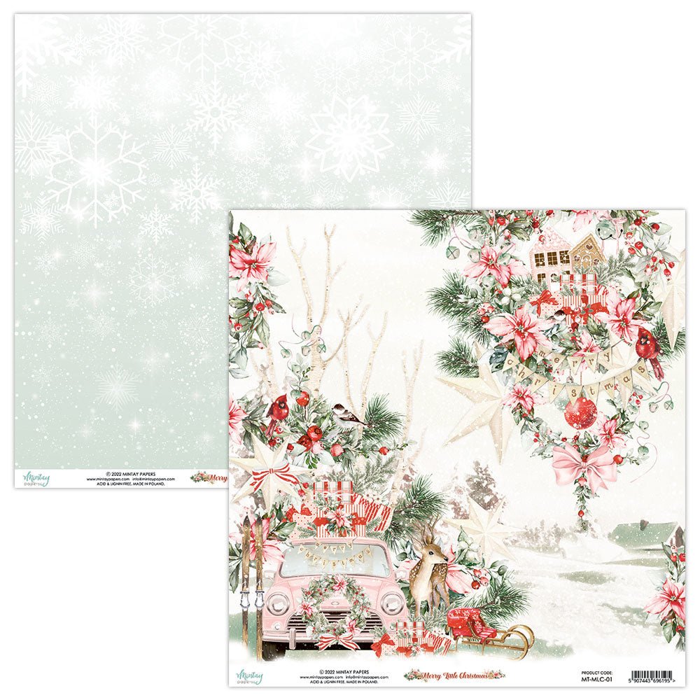 Mintay Papers - Merry Little Christmas - 12 x 12 Paper Set - Messy Papercrafts