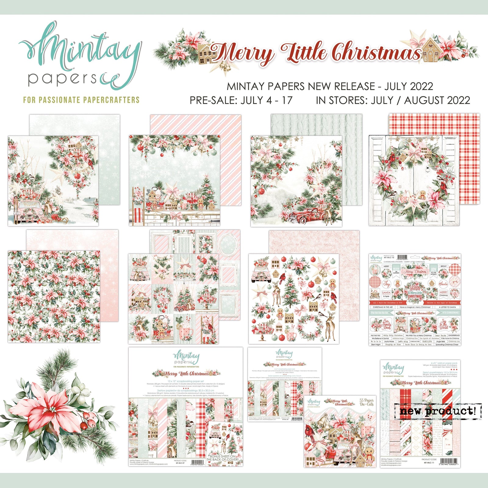 Mintay Papers - White Christmas Collection - Embellishments - Paper Die-Cuts