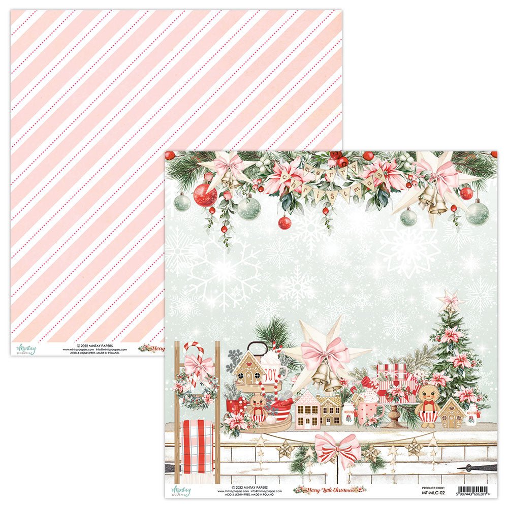 Mintay Papers - Merry Little Christmas - 6 x 6 Paper Set - Messy Papercrafts