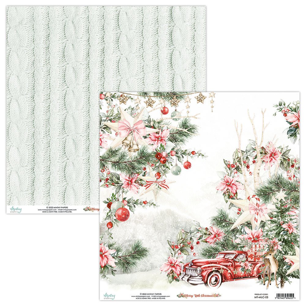 Mintay Papers - Merry Little Christmas - 6 x 6 Paper Set - Messy Papercrafts