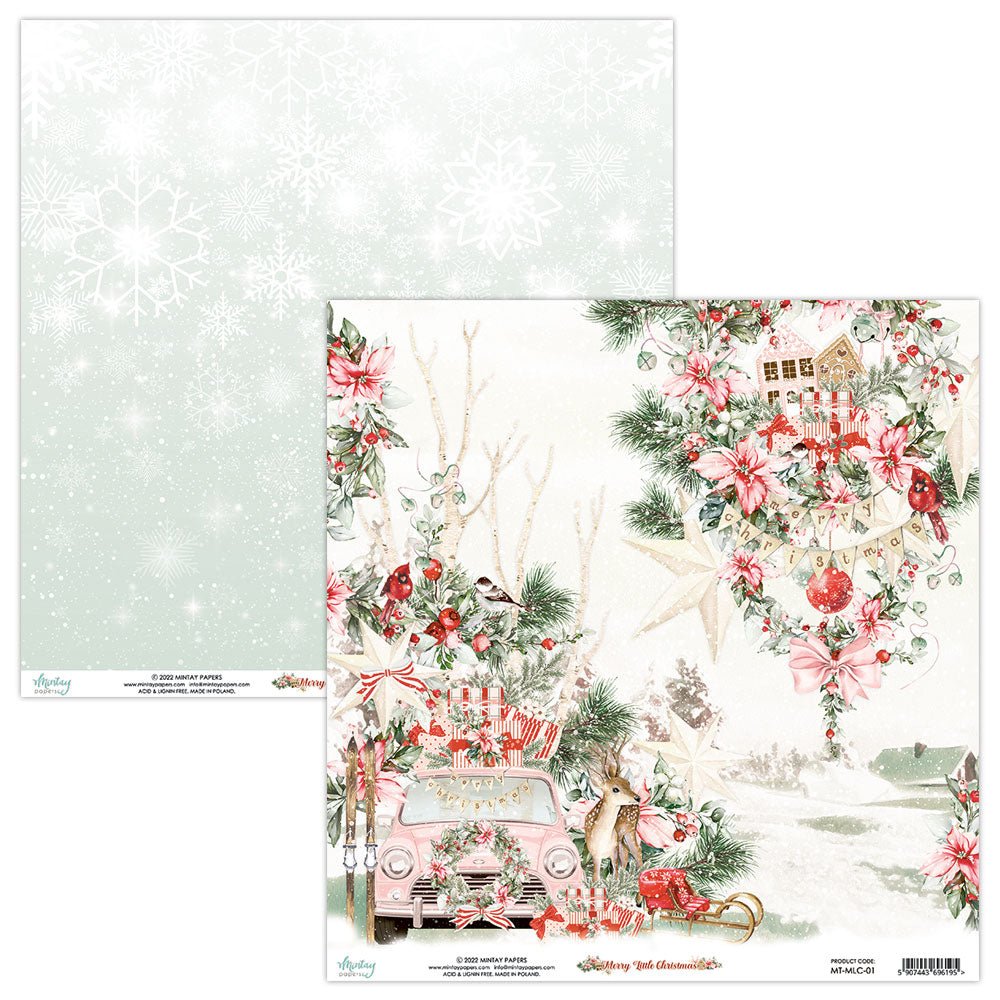 Mintay Papers - Merry Little Christmas - 6 x 6 Paper Set - Messy Papercrafts