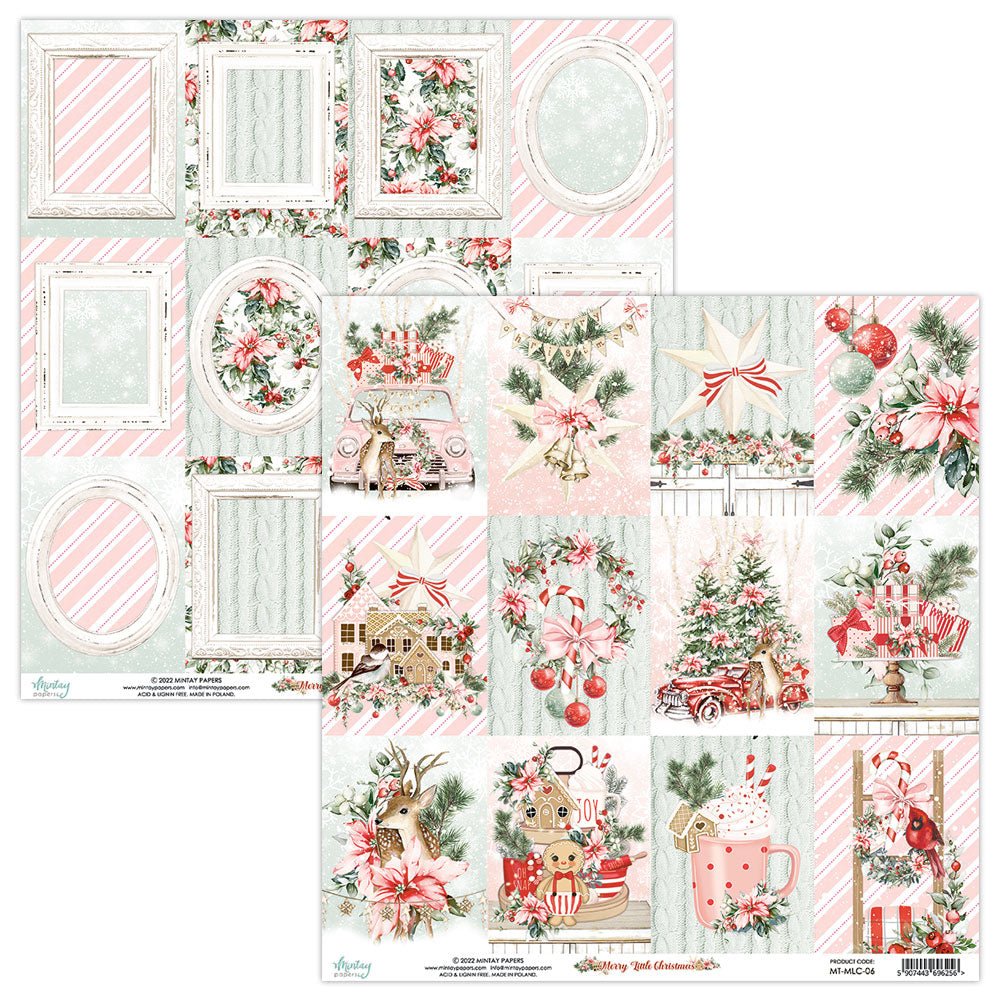 Mintay Papers - Merry Little Christmas - 6 x 6 Paper Set - Messy Papercrafts