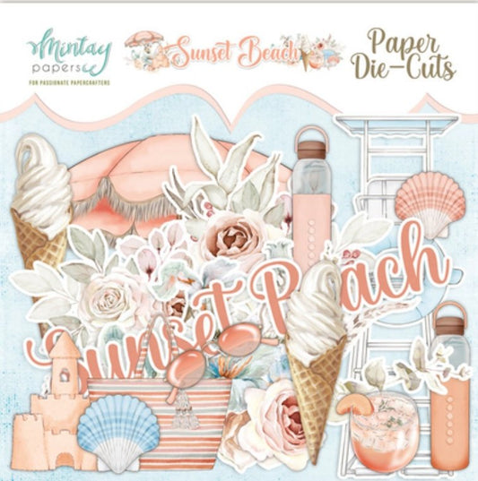 Mintay Papers - Paper Die-Cuts - Sunset Beach, 53 pcs - (MT-SBC-LSC) Mintay Papers