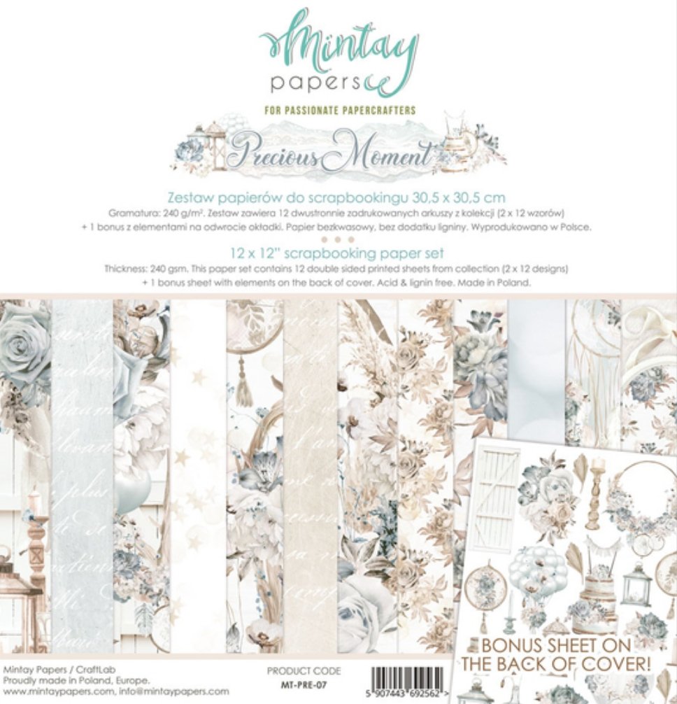 Mintay Papers - Precious Moments - 12x12 Scrapbook Papers Mintay