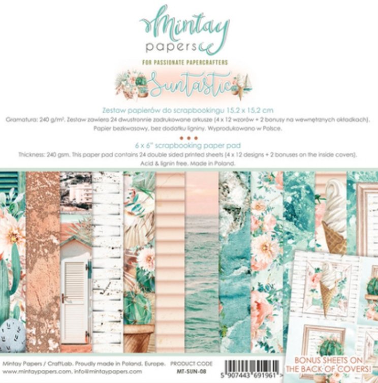Mintay Papers - Suntastic - 6x6 Inch Paper Mintay