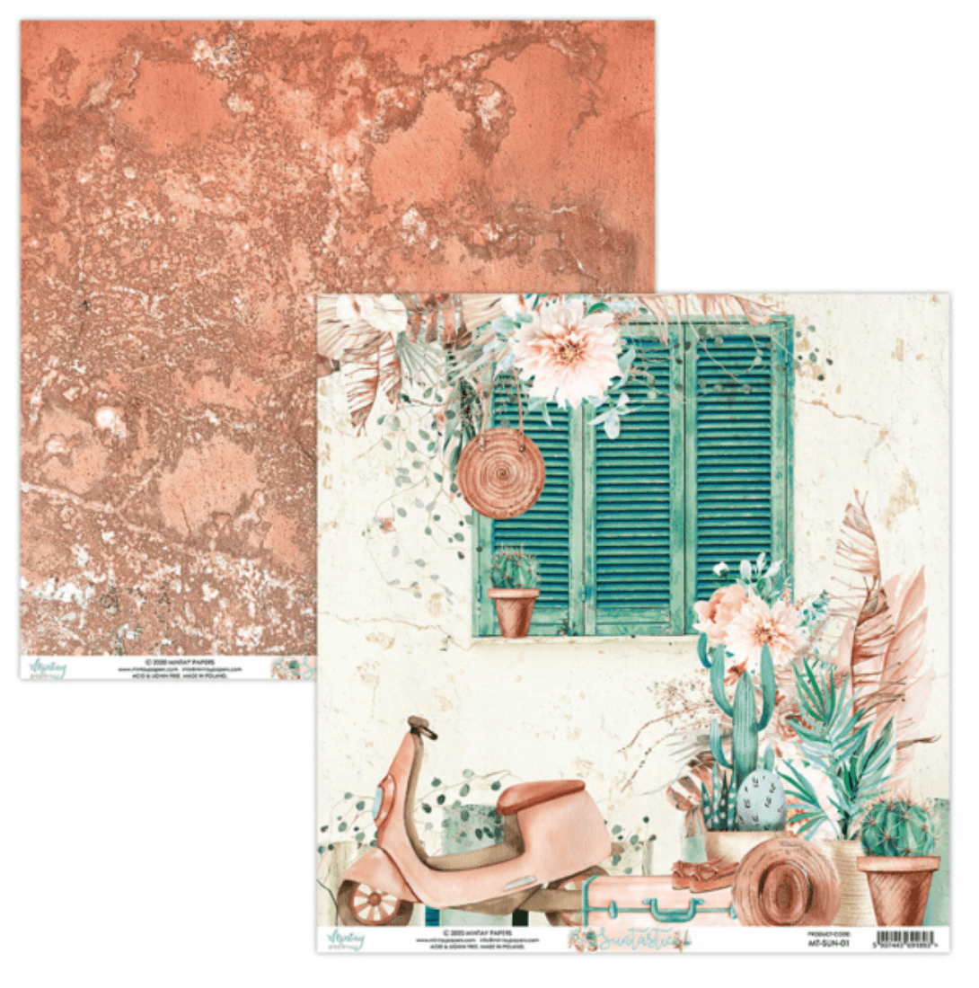 Mintay Papers - Suntastic - 6x6 Inch Paper - Messy Papercrafts