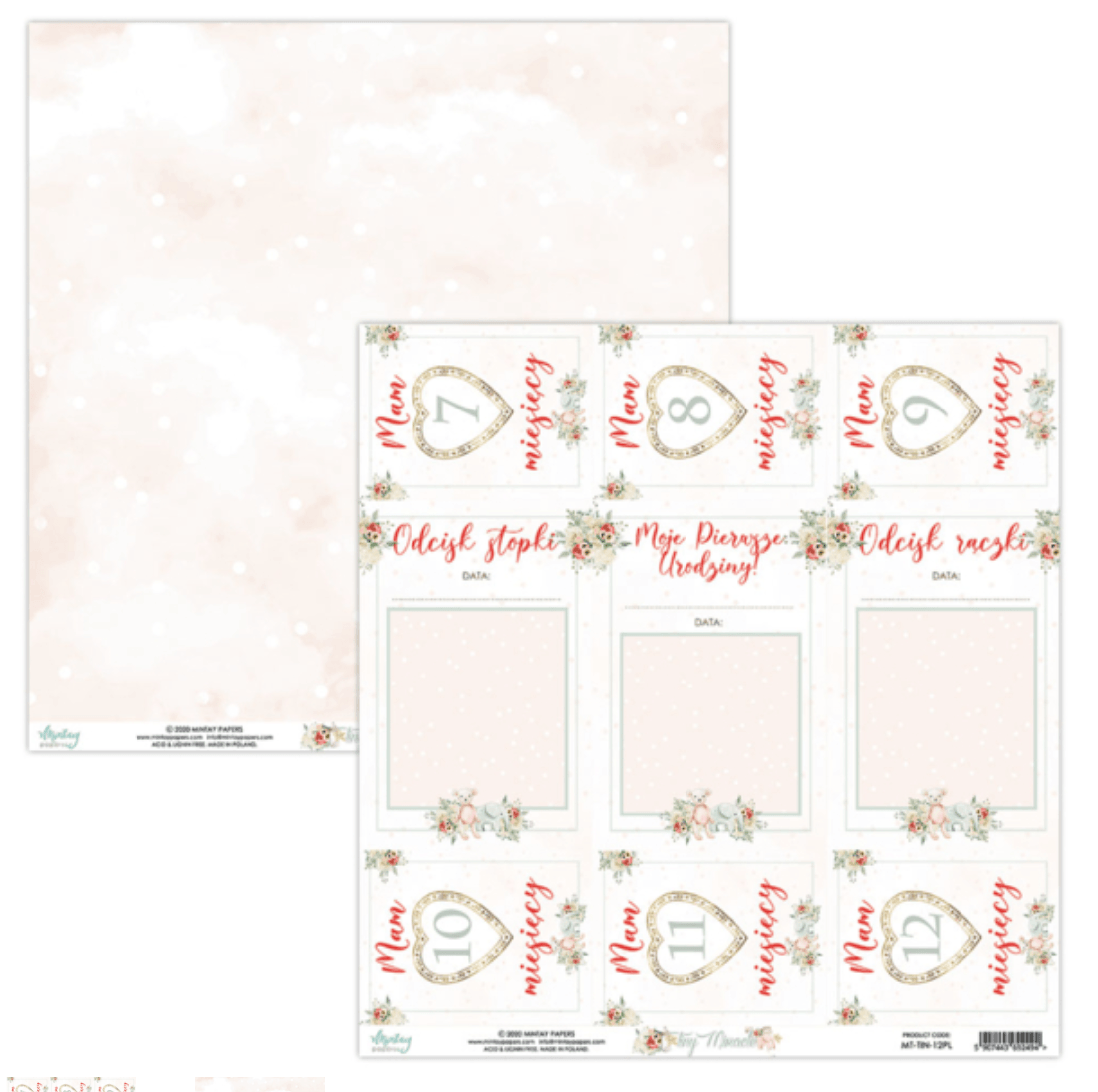 Mintay Papers - Tiny Miracle - 6x6 Inch Paper - Messy Papercrafts