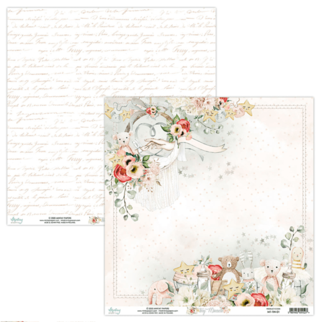 Mintay Papers - Tiny Miracle - 6x6 Inch Paper - Messy Papercrafts