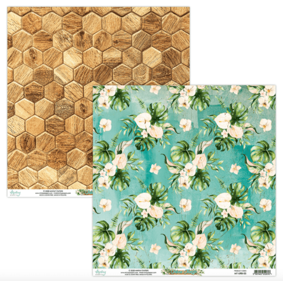 Mintay Papers - Urban Jungle - 12x12 Inch Scrapbook Paper - Messy Papercrafts