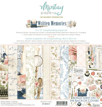 Mintay Papers - Written Memories - 12x12 Inch Paper - Messy Papercrafts