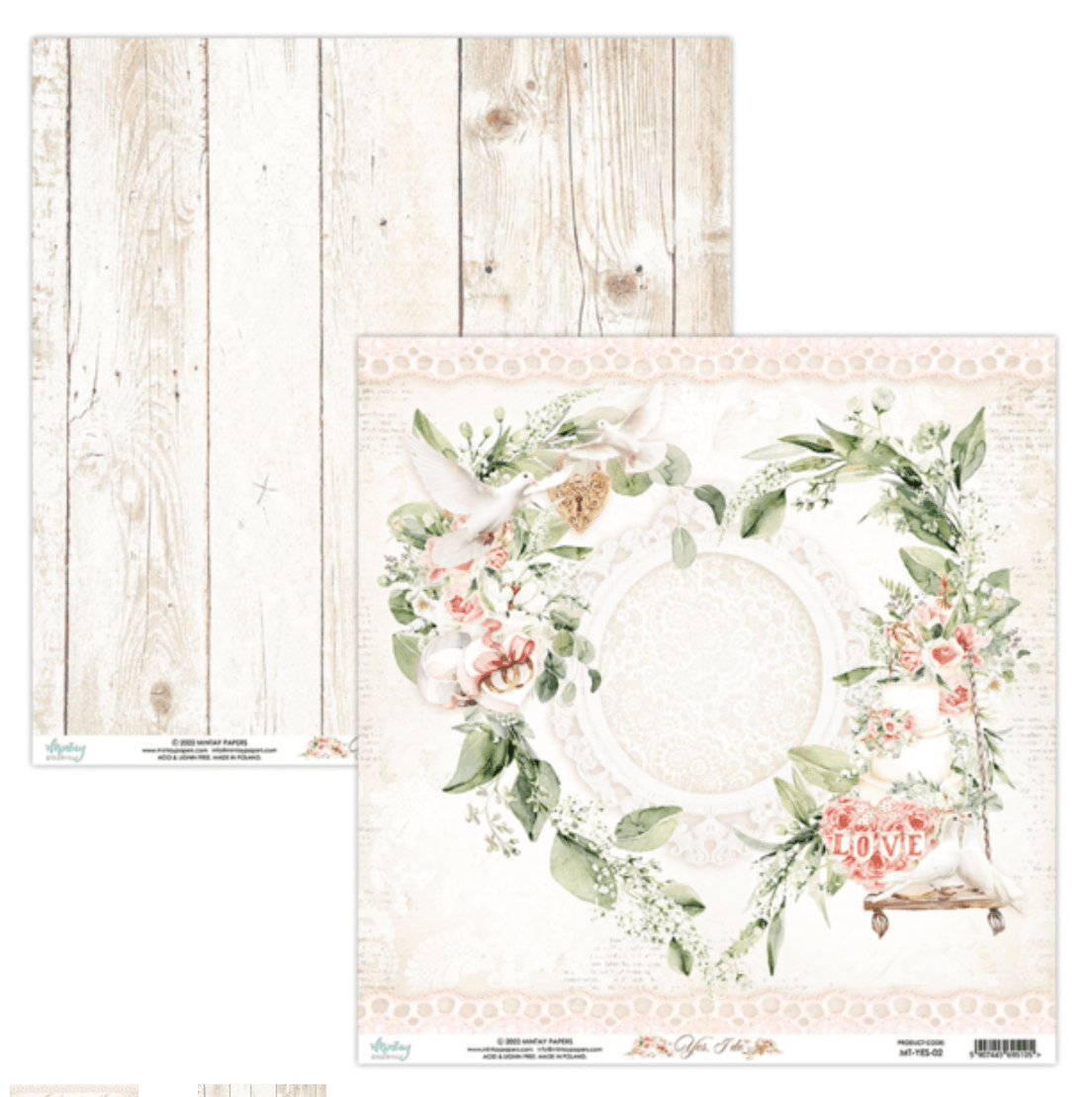 Mintay Papers - Yes, I Do - 6x6 Inch Paper - Messy Papercrafts