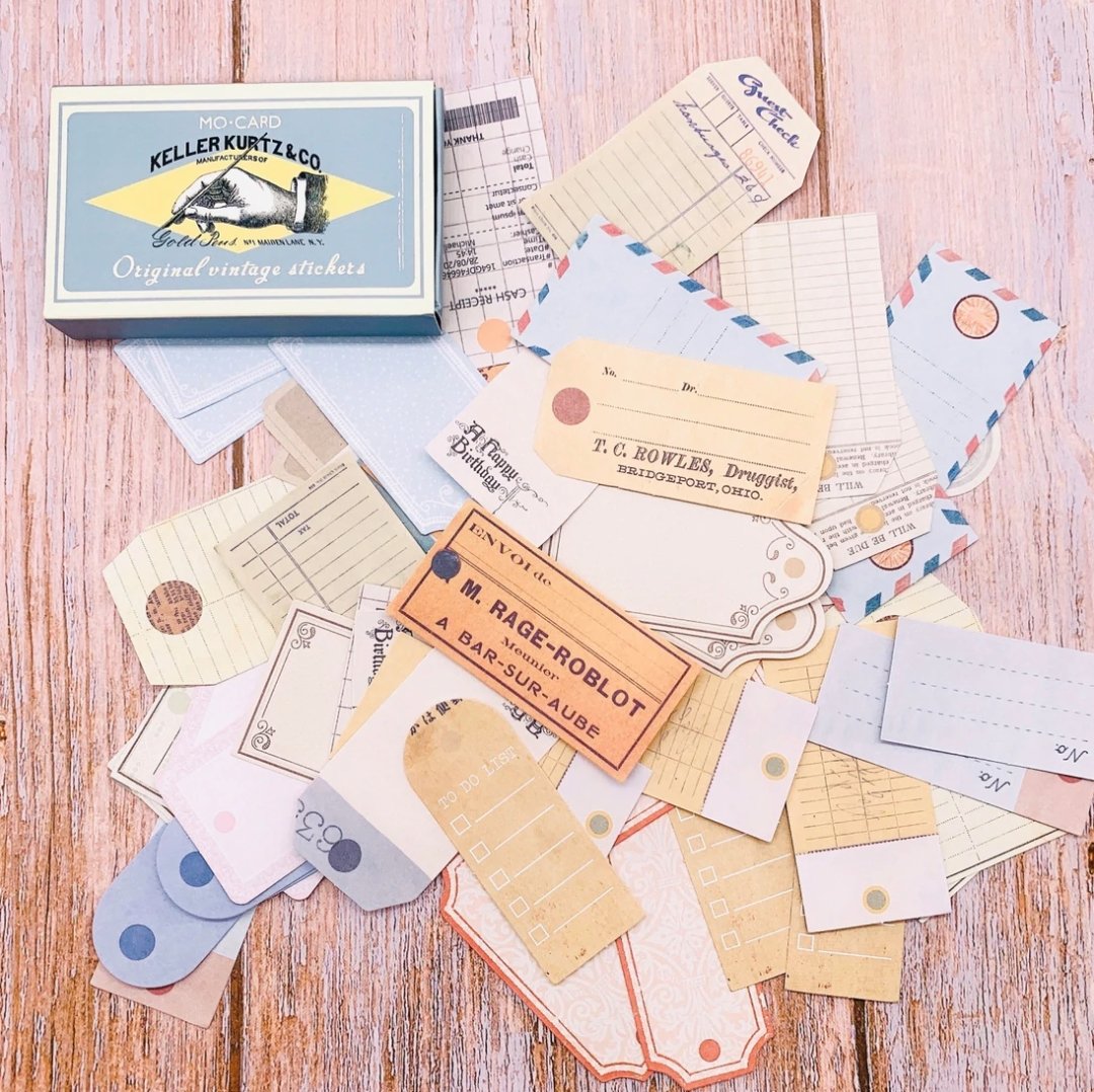Original Vintage Label Set Washi Tape Shop