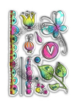 Polkadoodles - Bumpy Road - Clear Polymer Stamp Set - 4x6 Inch Polkadoodles