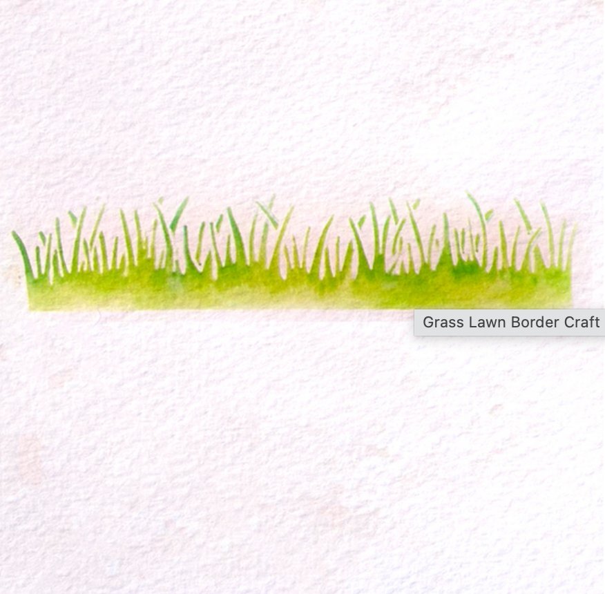 Polkadoodles - Grass Lawn Stencil Polkadoodles