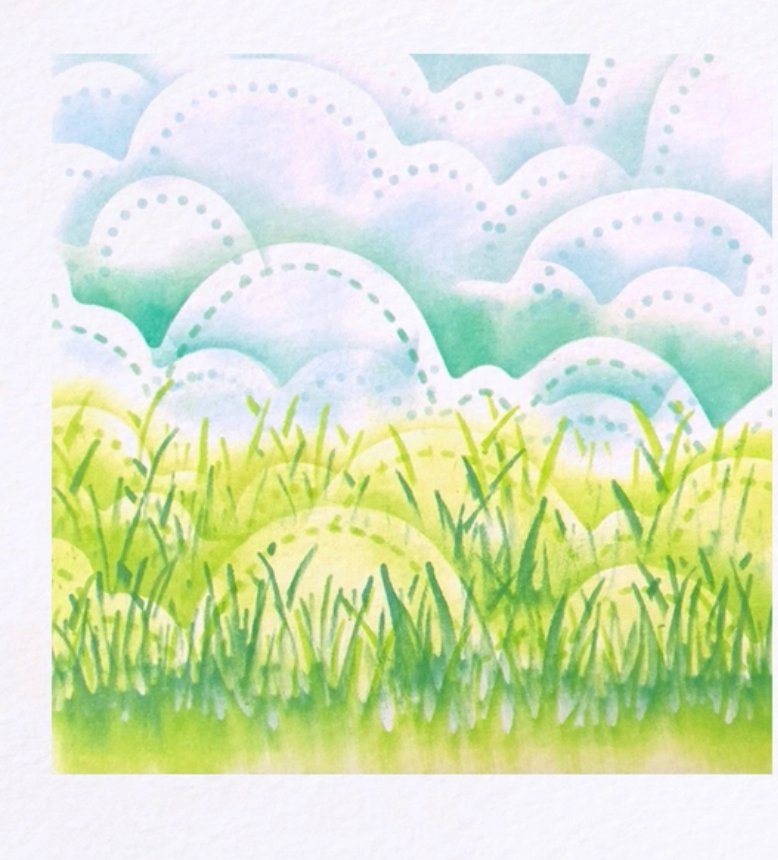 Polkadoodles - Grass Lawn Stencil Polkadoodles