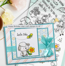 Polkadoodles - Hoppy Birthday Clear Craft Stamps - 4x6 Inch Polkadoodles