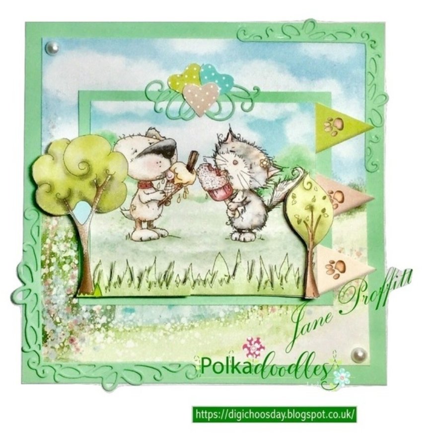 Polkadoodles - Horace & Boo Delicious Day - Clear Stamp Set - 3x2 Inch Polkadoodles