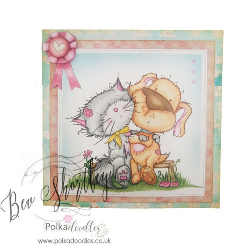 Polkadoodles - Horace & Boo Great Friends - Clear Stamp Set - 3x2 Inch Polkadoodles