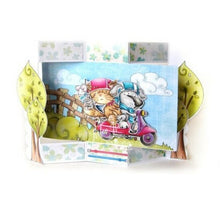 Polkadoodles - Horace & Boo Scooting Along - Clear Stamp Set - 3x2 Inch Polkadoodles