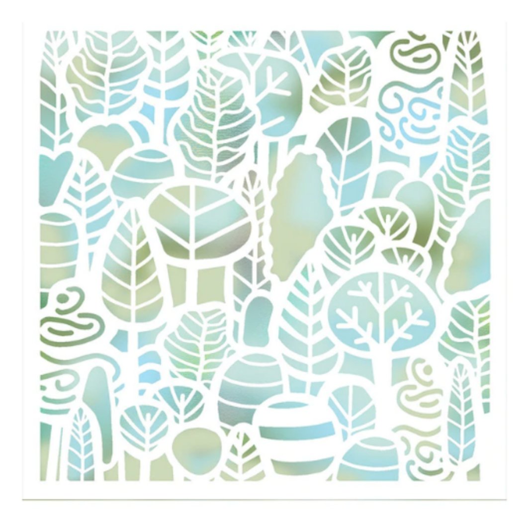 Polkadoodles - Parklife Stencil, 6 x 6 Inch Polkadoodles