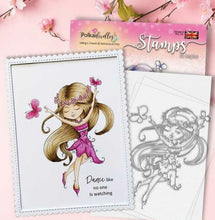 Polkadoodles - Serenity Butterfly Dreams Stamp - 3x2 Inch Polkadoodles