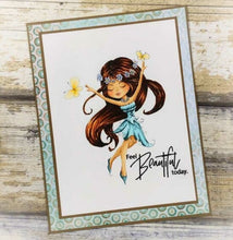 Polkadoodles - Serenity Butterfly Dreams Stamp - 3x2 Inch Polkadoodles