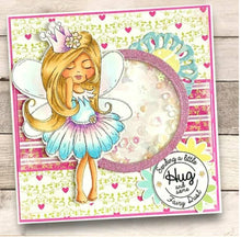 Polkadoodles - Serenity Fairy Princess Stamp - 3x2 Inch Polkadoodles