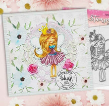 Polkadoodles - Serenity Fairy Princess Stamp - 3x2 Inch Polkadoodles