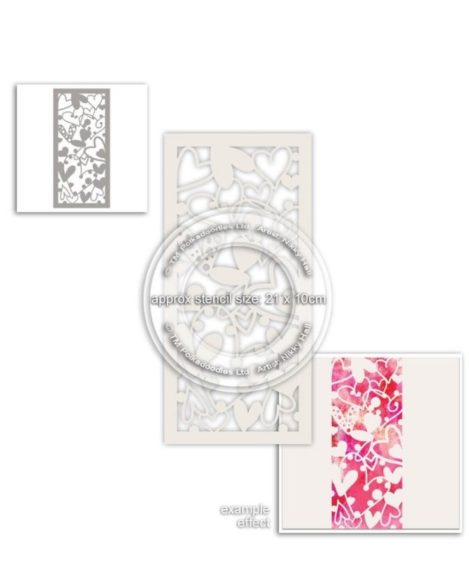Polkadoodles - Sweethearts Stencil Polkadoodles
