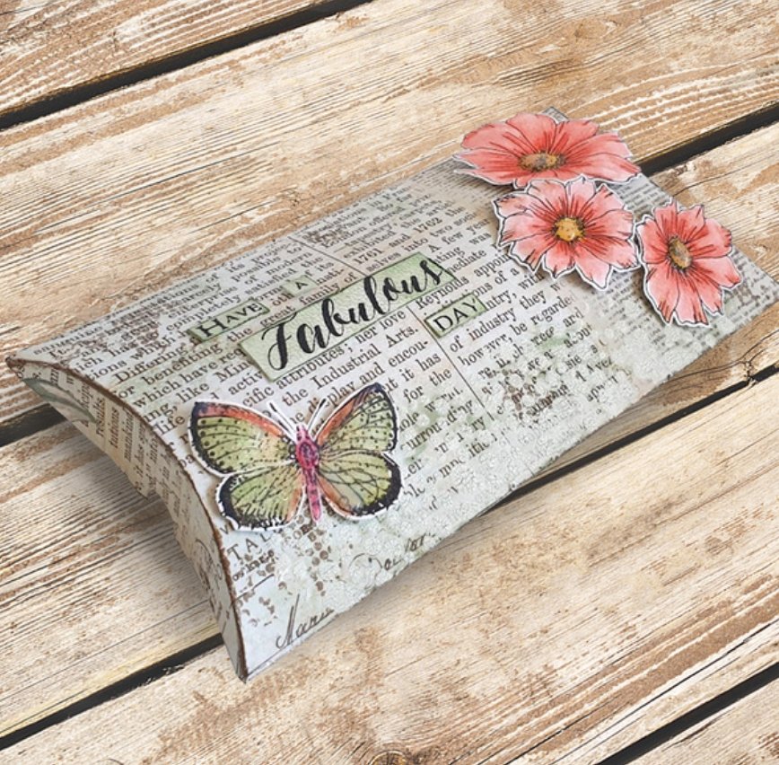 Polkadoodles - Vintage Text Clear Stamp Set - 4x6 Inch Polkadoodles