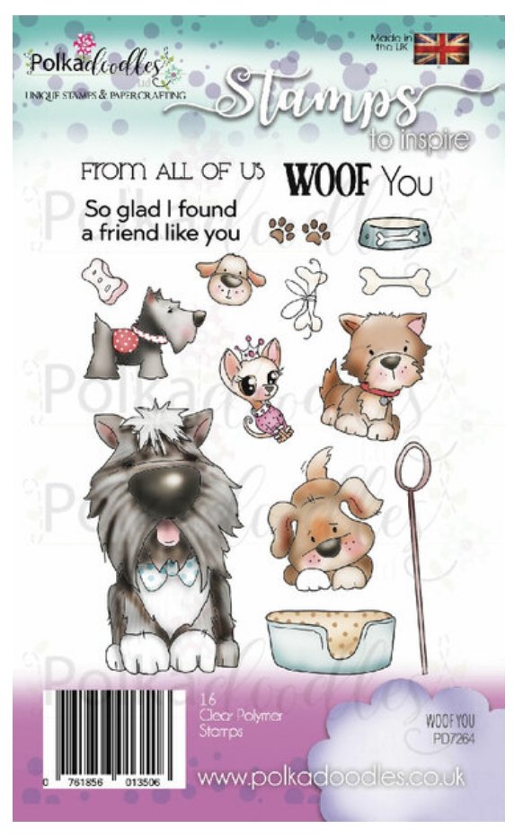 Polkadoodles - Woof You Dogs Clear Stamp set Polkadoodles