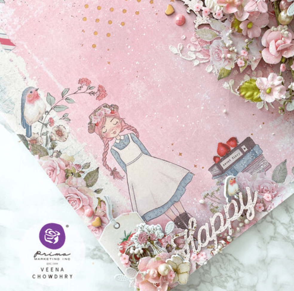 Prima Marketing - Strawberry Milkshake Collection - 12 x 12 Paper Pad - Messy Papercrafts