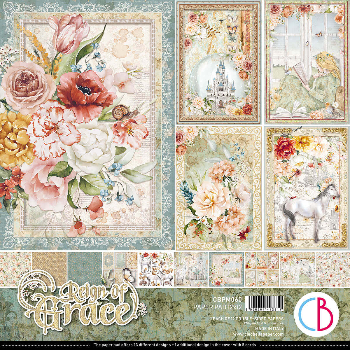 12x12 - Reign of Grace - Paper Pad -12/Pkg - Ciao Bella
