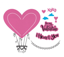 Sizzix - Framelits - Dies With Stamps - I Heart You - Messy Papercrafts