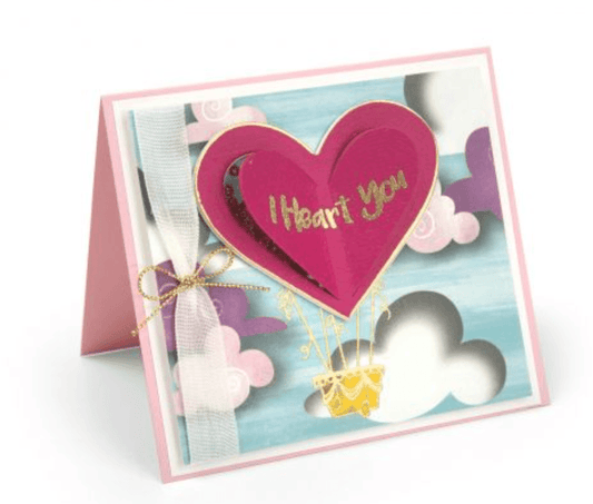 Sizzix - Framelits - Dies With Stamps - I Heart You - Messy Papercrafts