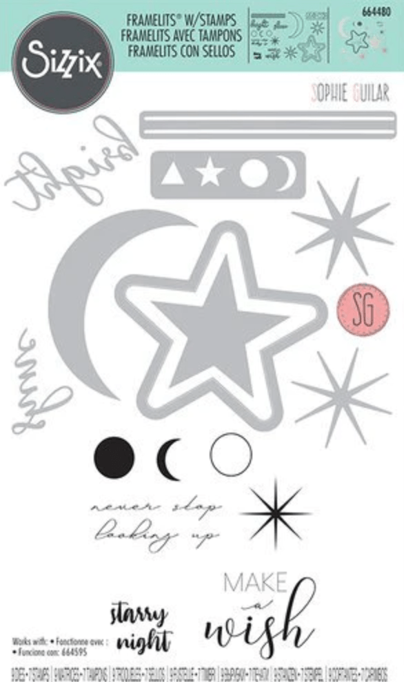 Sizzix - Framelits Dies With Stamps - Make A Wish - Messy Papercrafts