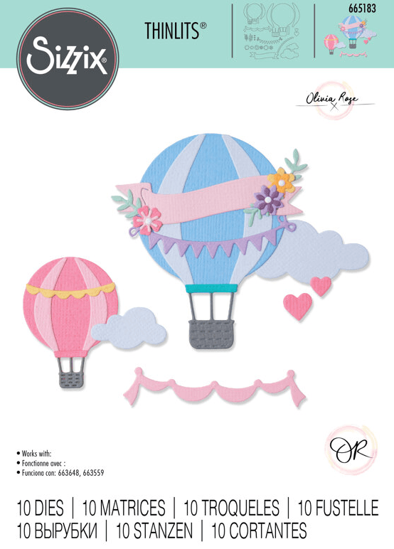 Sizzix - Thinlits Dies - Hot Air Balloon - Messy Papercrafts