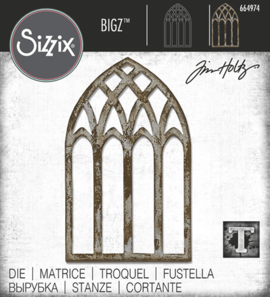Sizzix - Tim Holtz - Bigz Die - Cathedral Window - Messy Papercrafts
