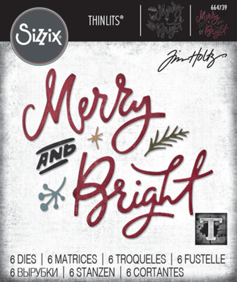 Sizzix - Tim Holtz - Christmas - Thinlits Dies - Merry and Bright - Messy Papercrafts