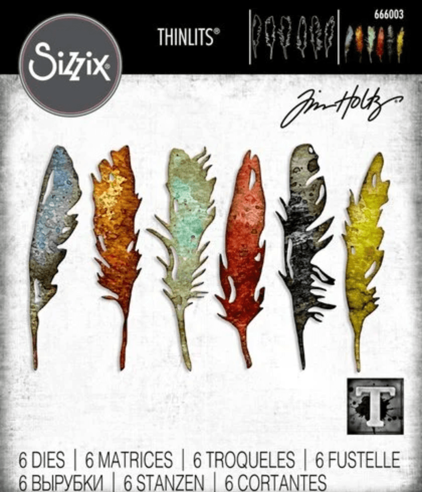 Sizzix - Tim Holtz - Halloween - Thinlits Dies - Feathery - Messy Papercrafts