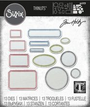Sizzix - Tim Holtz - Thinlits Dies - Vintage Labels - Messy Papercrafts