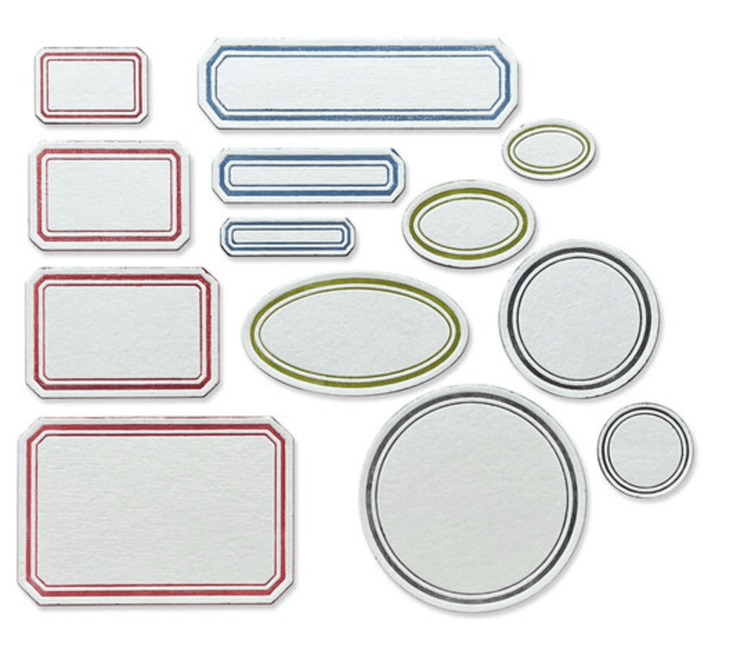 Sizzix - Tim Holtz - Thinlits Dies - Vintage Labels - Messy Papercrafts