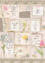 Stamperia - A4 Rice Paper - Romantic Garden House - Letters and Flowers Stamperia