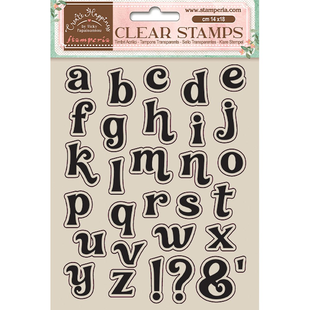 Stamperia - Acrylic Stamp - Create Happiness - Alphabet - Messy Papercrafts