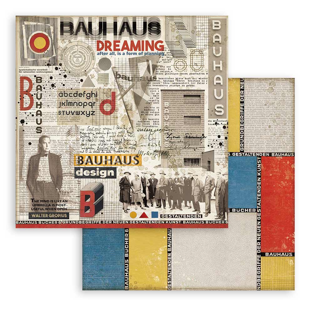 Stamperia - Bauhaus - Scrapbooking Pad - 6x6 Inch - Messy Papercrafts