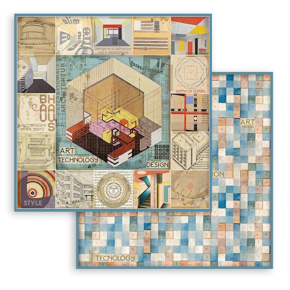 Stamperia - Bauhaus - Scrapbooking Pad - 6x6 Inch - Messy Papercrafts