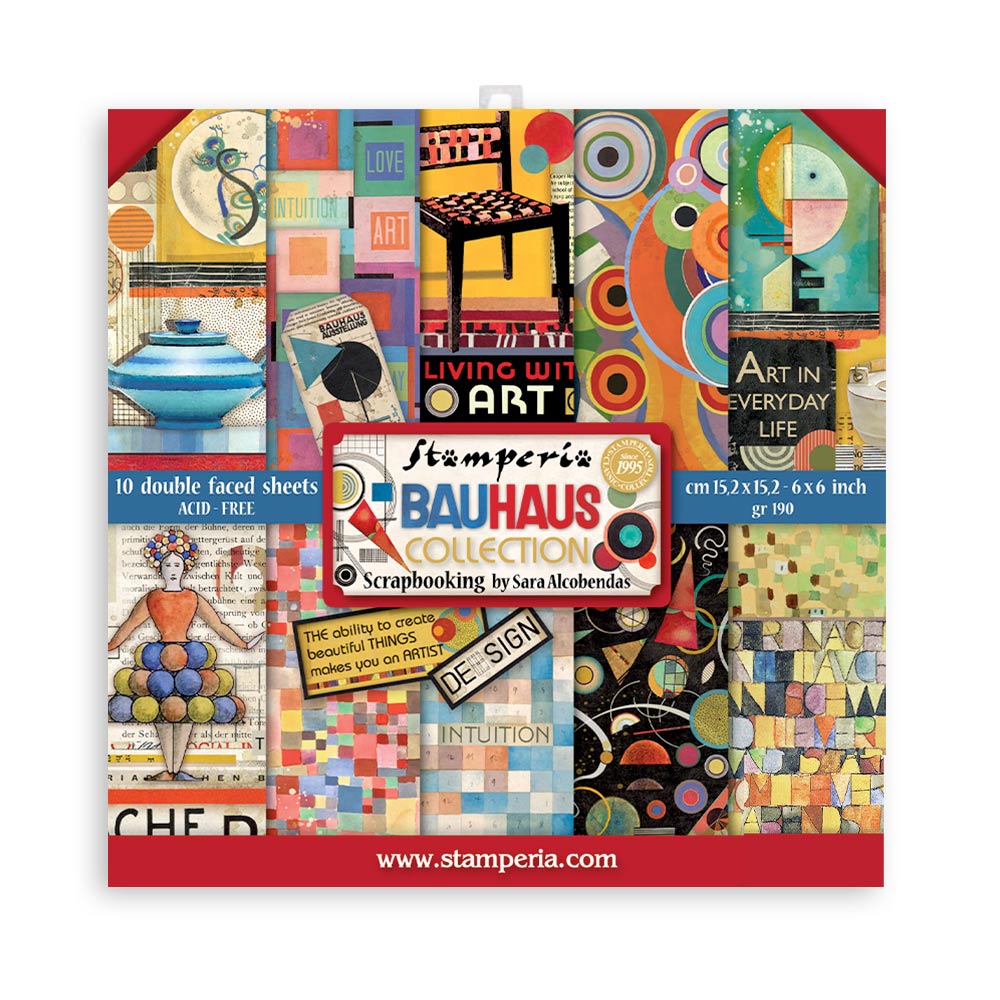 Stamperia - Bauhaus - Scrapbooking Pad - 6x6 Inch - Messy Papercrafts
